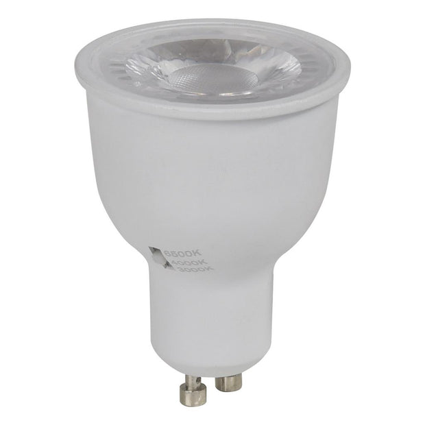 gu10 6w led tricolour dimmable lamp 240v key gu10 trio