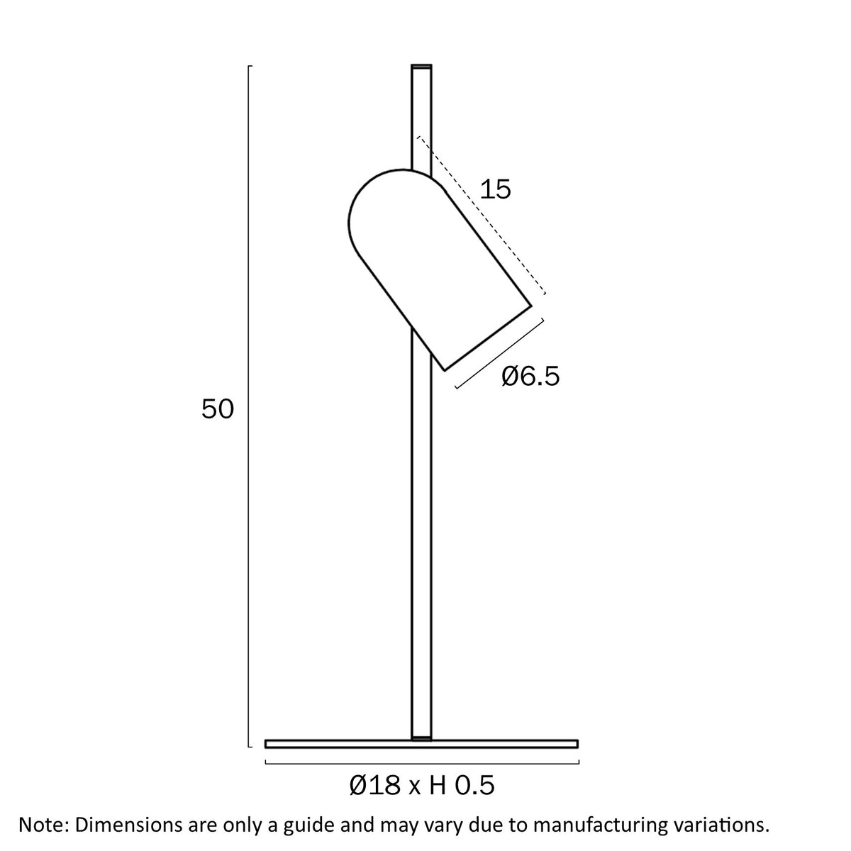 Kindle Black & Wood Tone GU10 Metal Table Lamp