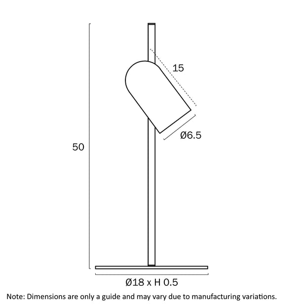 Kindle Black & Wood Tone GU10 Metal Table Lamp
