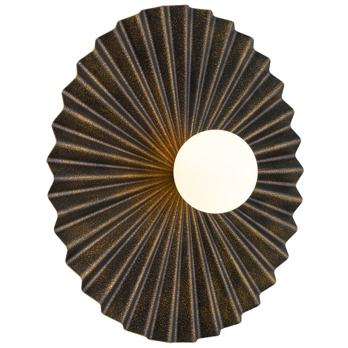 Kinso 50 Antique Copper, Antique Silver or Antique Gold Wall Light with Opal Glass