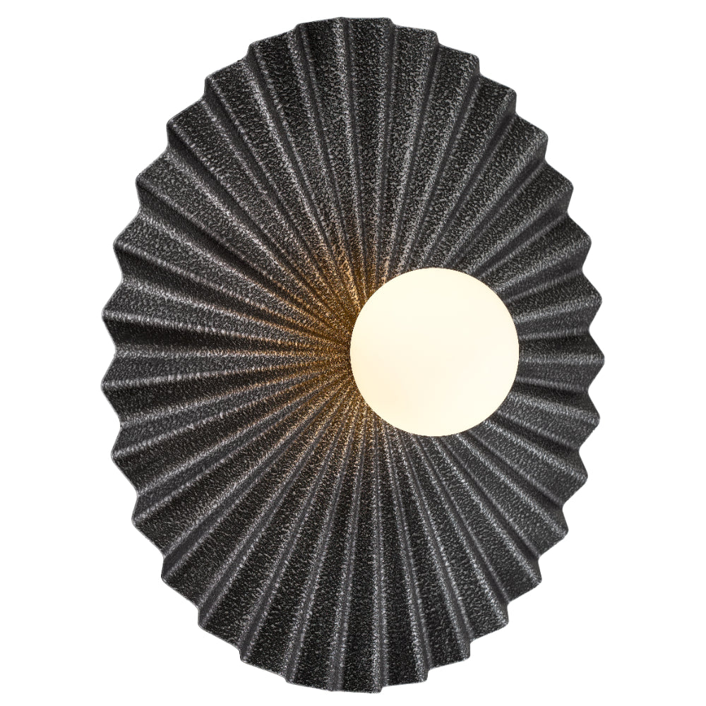 Kinso 50 Antique Copper, Antique Silver or Antique Gold Wall Light with Opal Glass