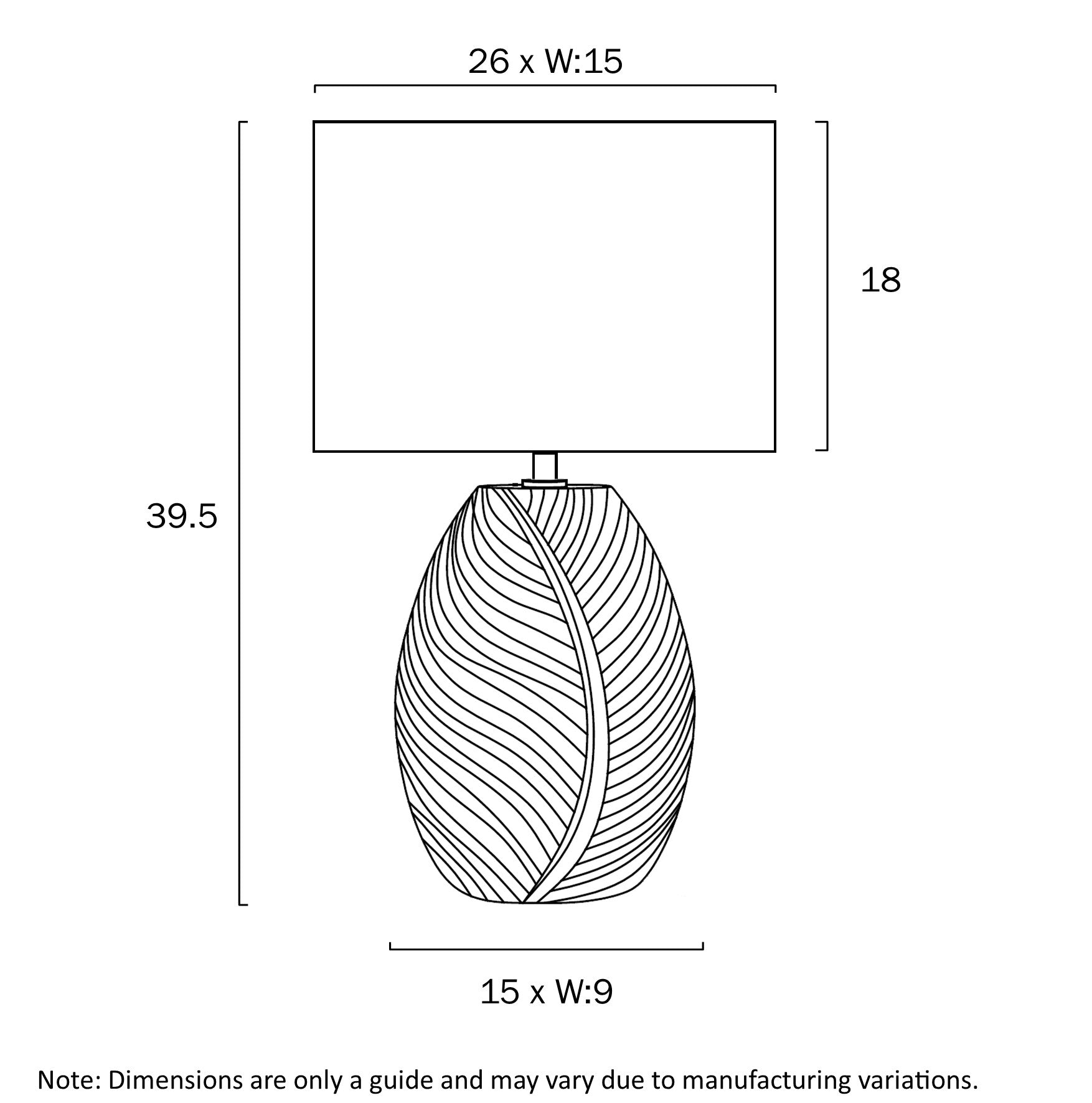 Klee Gold or Chrome Ceramic Table Lamp with Black Fabric Shade