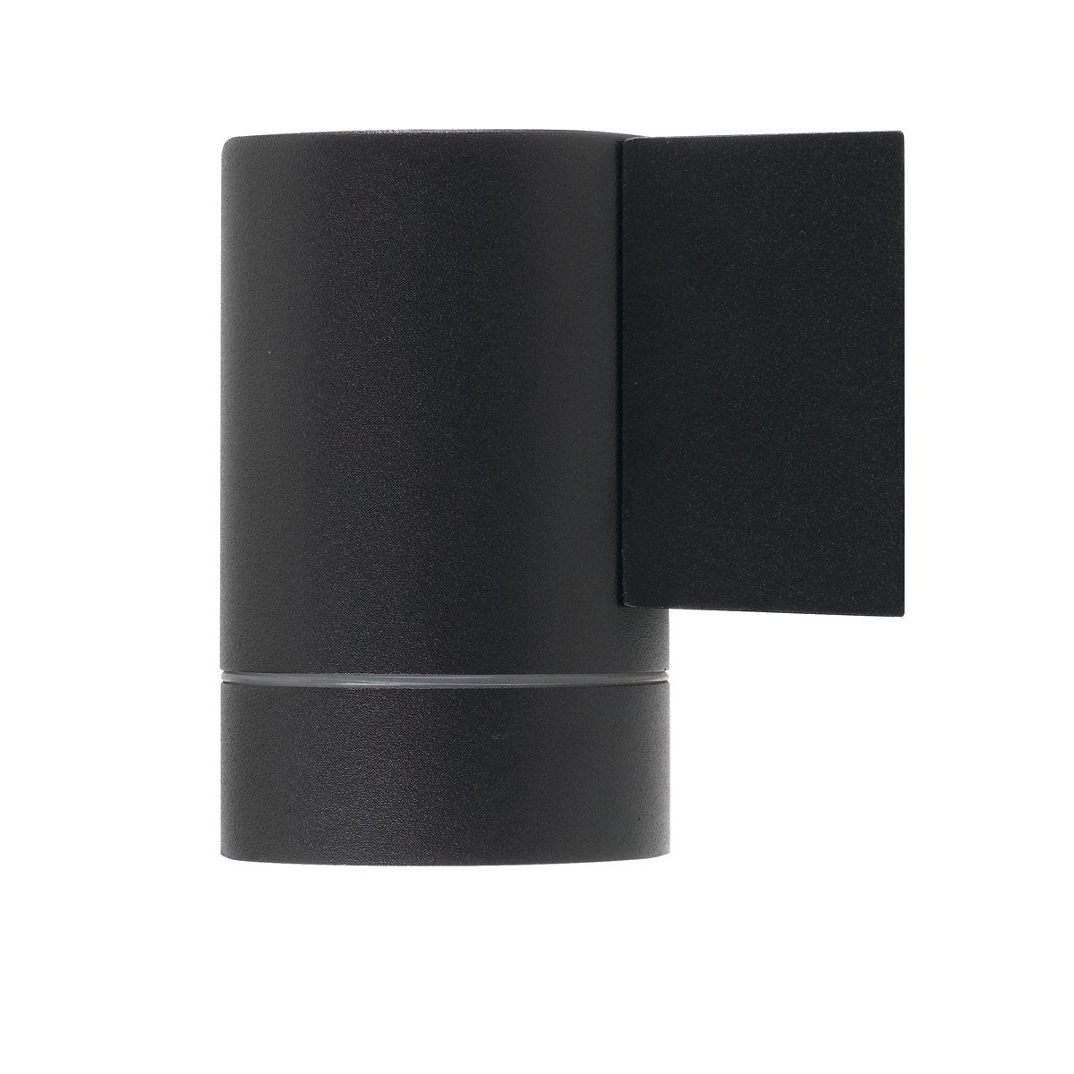 Kman 240v Fixed Down GU10 Wall Pillar Light in Black