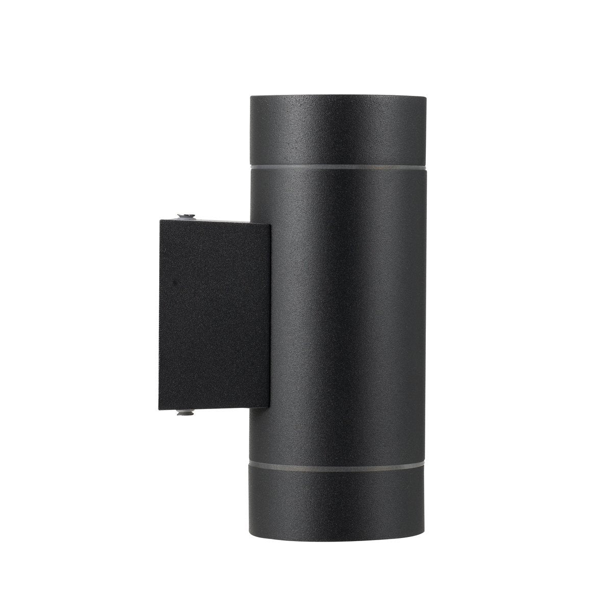 Kman 240v Up and Down GU10 Wall Pillar Light in Black