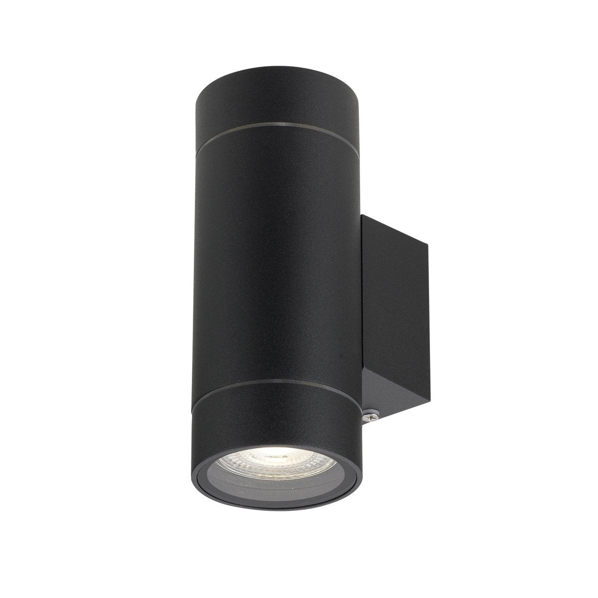 Kman 240v Up and Down GU10 Wall Pillar Light in Black