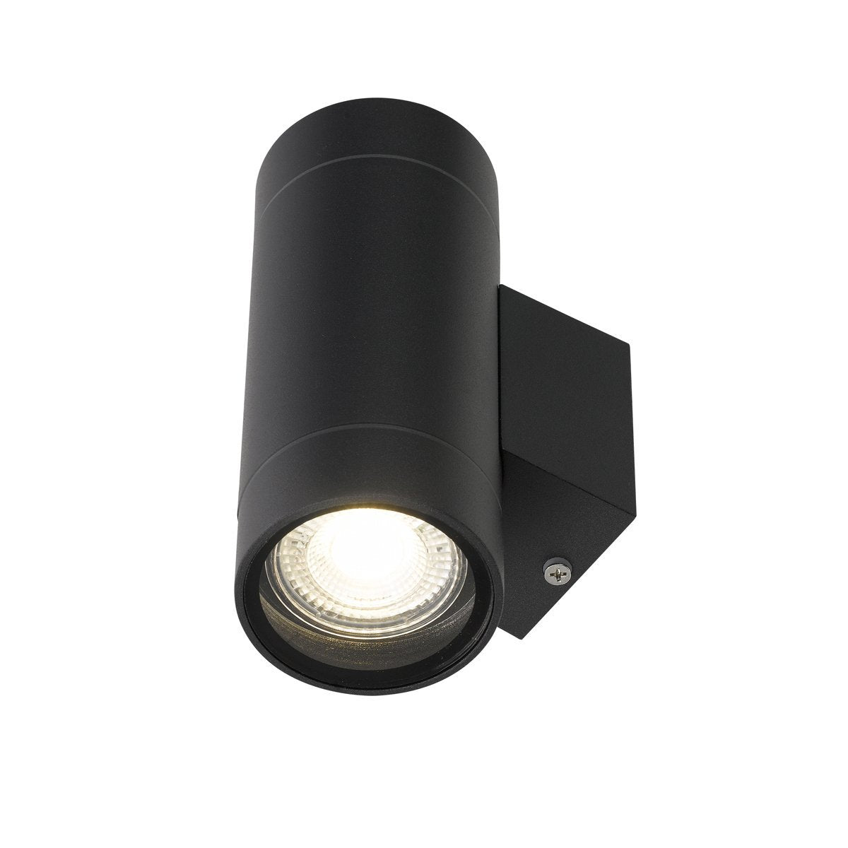 Kman 240v Up and Down GU10 Wall Pillar Light in Black