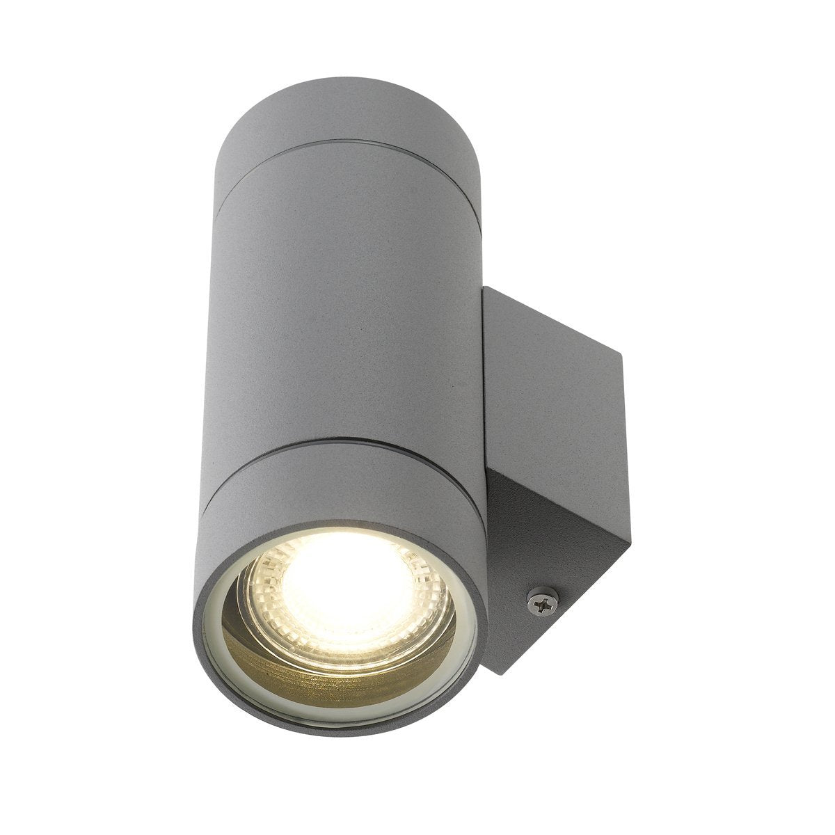 Kman 240v Up and Down GU10 Wall Pillar Light in Silver