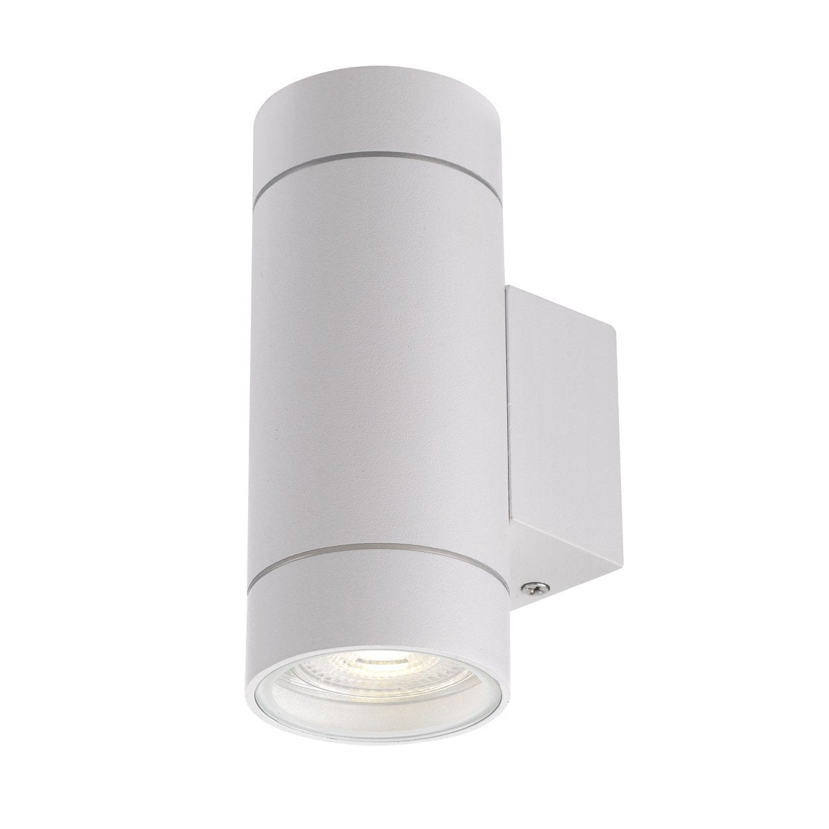 Kman 240v Up and Down GU10 Wall Pillar Light in White