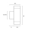 Kman White, Silver or Black GU10 IP54 Up/Down Exterior Wall Light