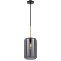 Thumbnail for Korova Medium Pendant Light in Brass with Smoked Shade