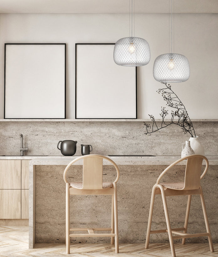 LABU: Interior Dome Glass with Segments Pendant Lights