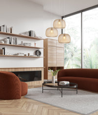 Thumbnail for LABU: Interior Dome Glass with Segments Pendant Lights