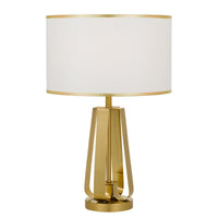 Thumbnail for Laila Table Lamp in Antique Gold with Ivory Shade