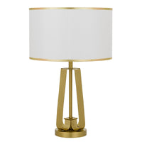 Thumbnail for Laila Table Lamp in Antique Gold with Ivory Shade