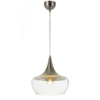 Thumbnail for Landy Pendant Light in Nickel with Clear Glass