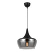 Landy 30 Nickel/Smoke, Nickel/Clear or Black/Smoke Glass Pendant