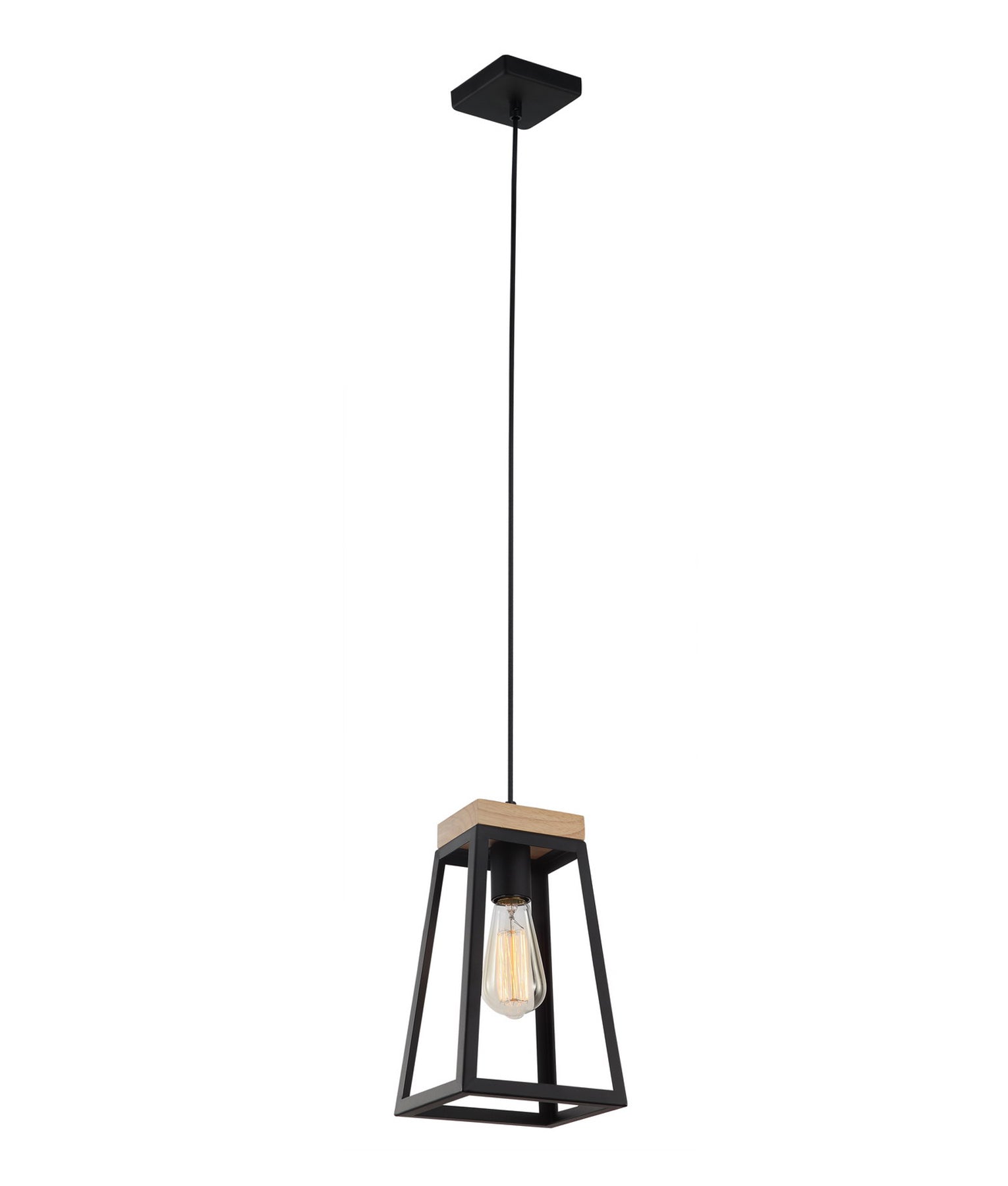 LANTERNA: Scandinavian Wood Trapezium Pendant Lights