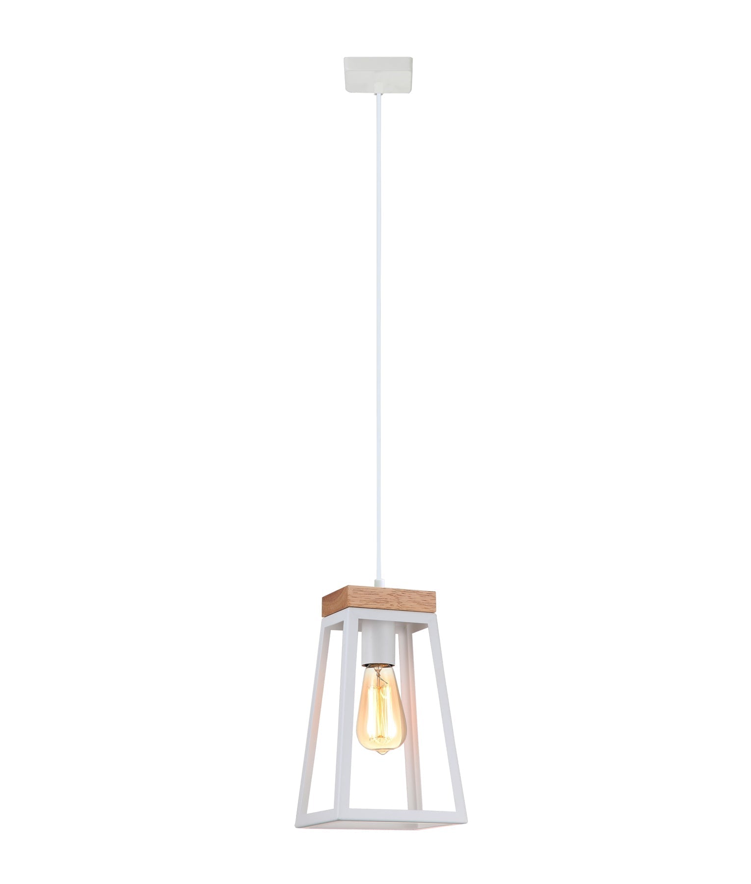 LANTERNA: Scandinavian Wood Trapezium Pendant Lights