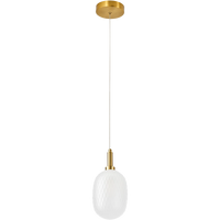 Thumbnail for Lark Brass with Opal Diamond Pattern Glass E14 124mm Pendant