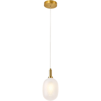 Thumbnail for Lark Brass with Opal Diamond Pattern Glass E14 124mm Pendant