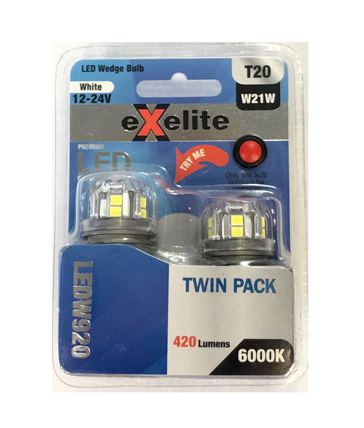 Exelite LED Wedge Auto / Vehicle Globes (2pcs Pack)