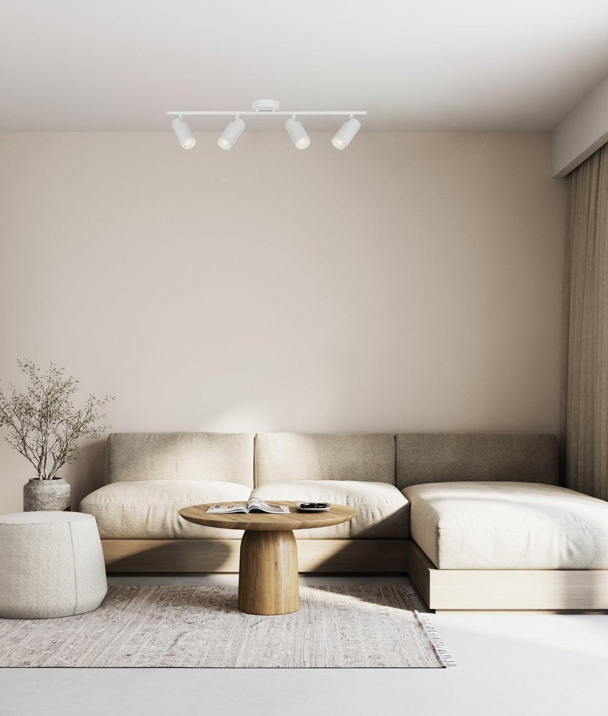 LENGAN: Interior Four Heads Adjustable Round Base Spot Lights