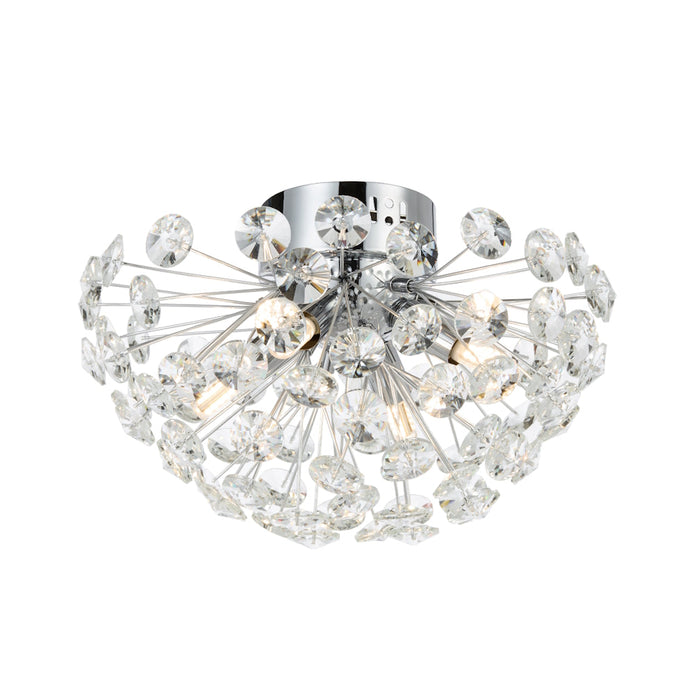 Lerida CTC4 Chrome or Gold & Crystal 4 Light Close To Ceiling Light