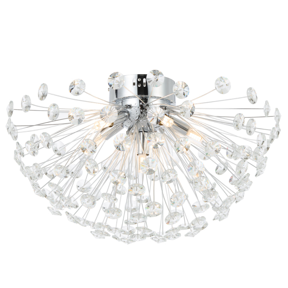 Lerida CTC6 Chrome or Gold & Crystal 6 Light Close To Ceiling Light