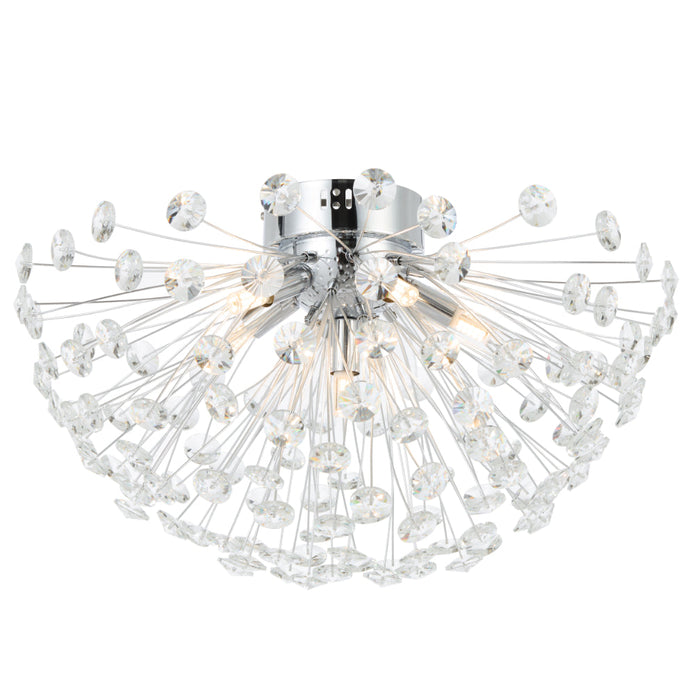 Lerida CTC6 Chrome or Gold & Crystal 6 Light Close To Ceiling Light