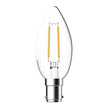 candle 4 2w dimmable led filament lamp clear 240v lf c35 clr b15