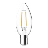 Thumbnail for candle 4 2w dimmable led filament lamp clear 240v lf c35 clr b15