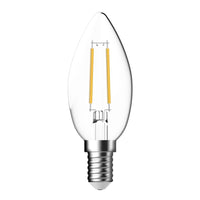 Thumbnail for candle 4 2w dimmable led filament lamp clear 240v lf c35 clr e14