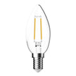candle 4 2w dimmable led filament lamp clear 240v lf c35 clr e14