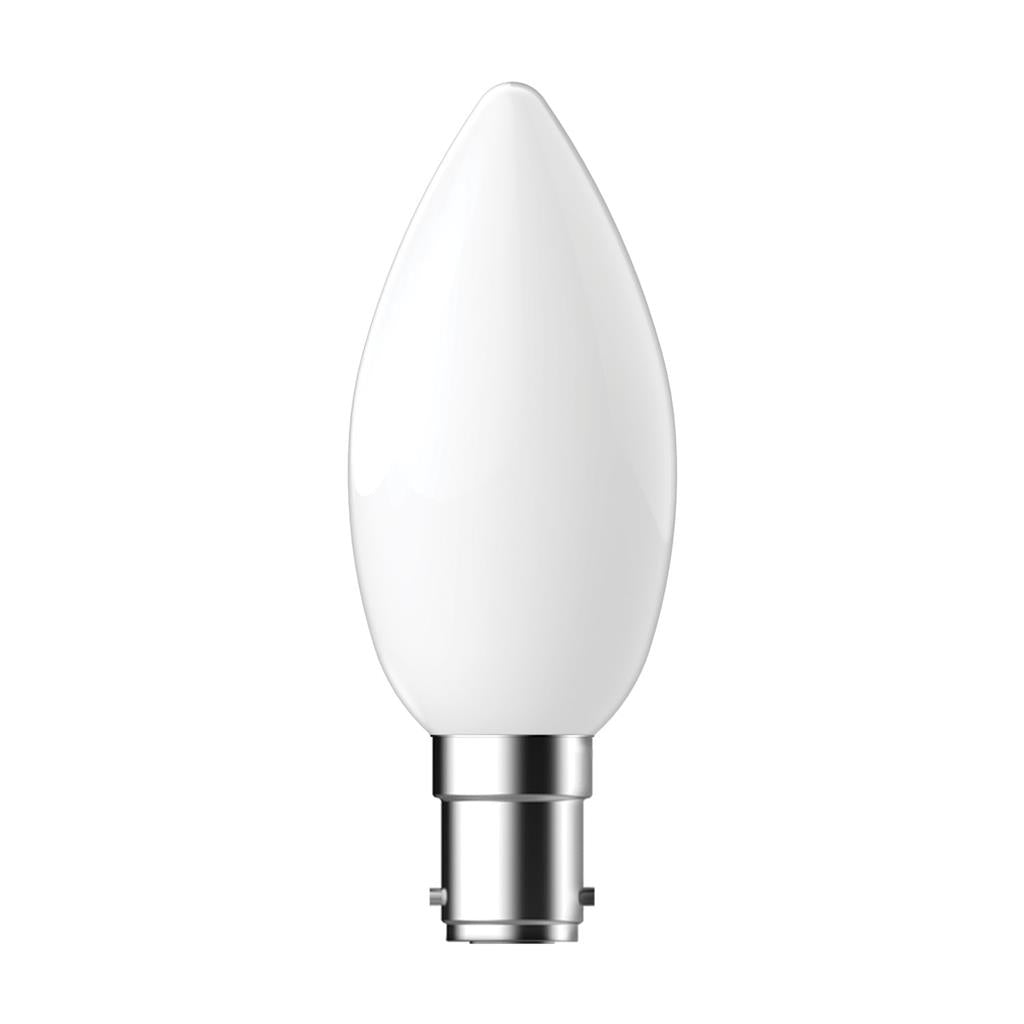 candle 4 2w dimmable led filament lamp frost 240v lf c35 frs b15