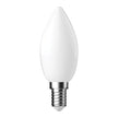 candle 4 2w dimmable led filament lamp frost 240v lf c35 frs e14