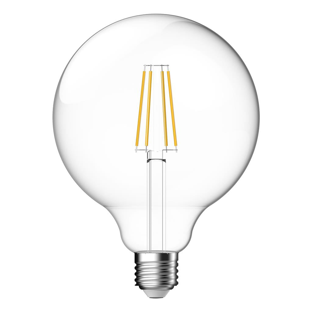 g120 7 8w dimmable led filament lamp clear 240v lf g120 clr e27