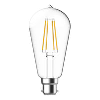 Thumbnail for pear 7 2w dimmable led filament lamp clear 240v lf st64 clr b22