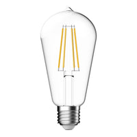 Thumbnail for pear 7 2w dimmable led filament lamp clear 240v lf st64 clr e27