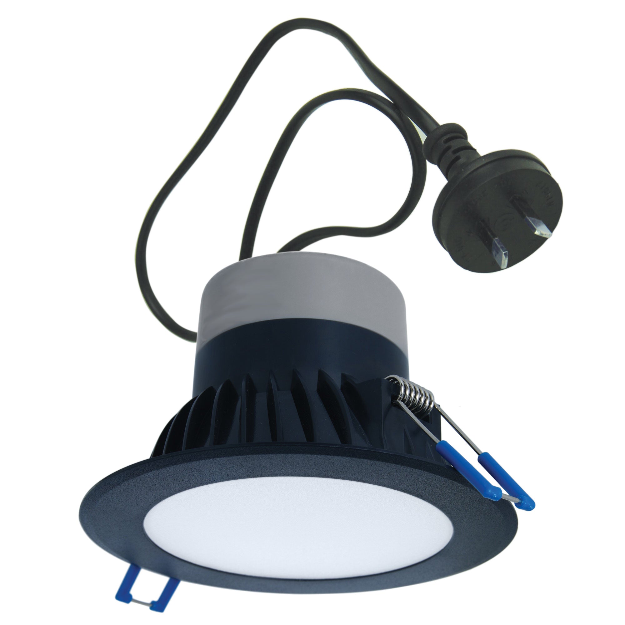 10W Proton LED 5000K Black Recessed with Flex and Plug