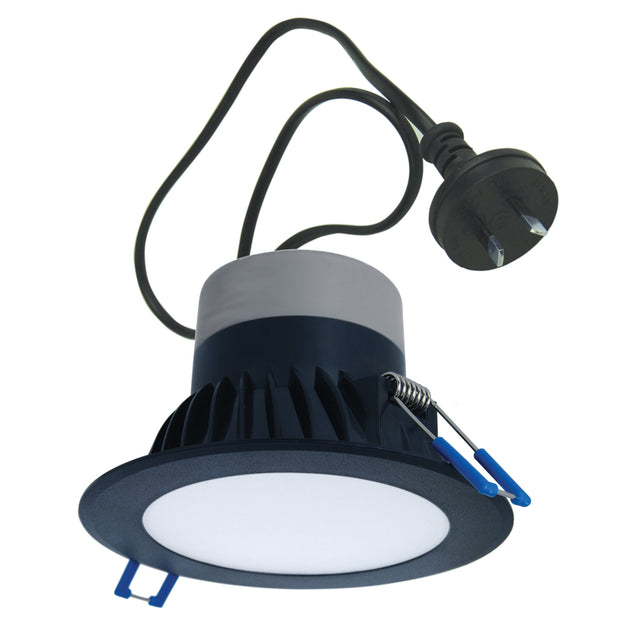 10W Proton LED 5000K Black Recessed with Flex and Plug