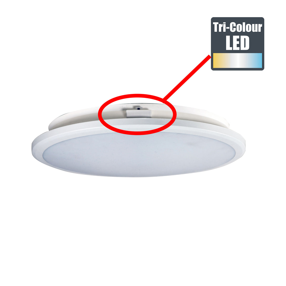 Omar 30 White 24W CCT IP54 Double Insulated Ceiling Light