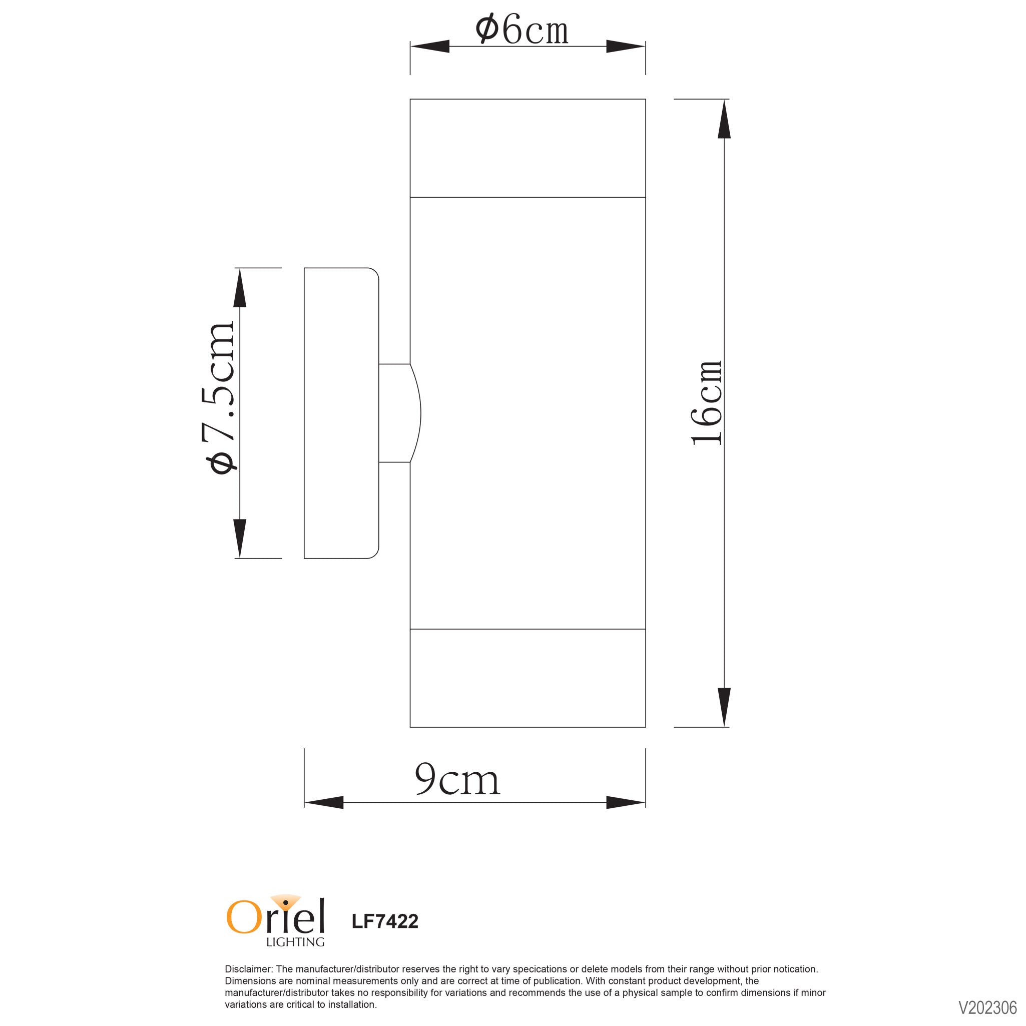 Varde Stainless Steel 2 x 6W 4000K IP44 Up/Down Wall Light