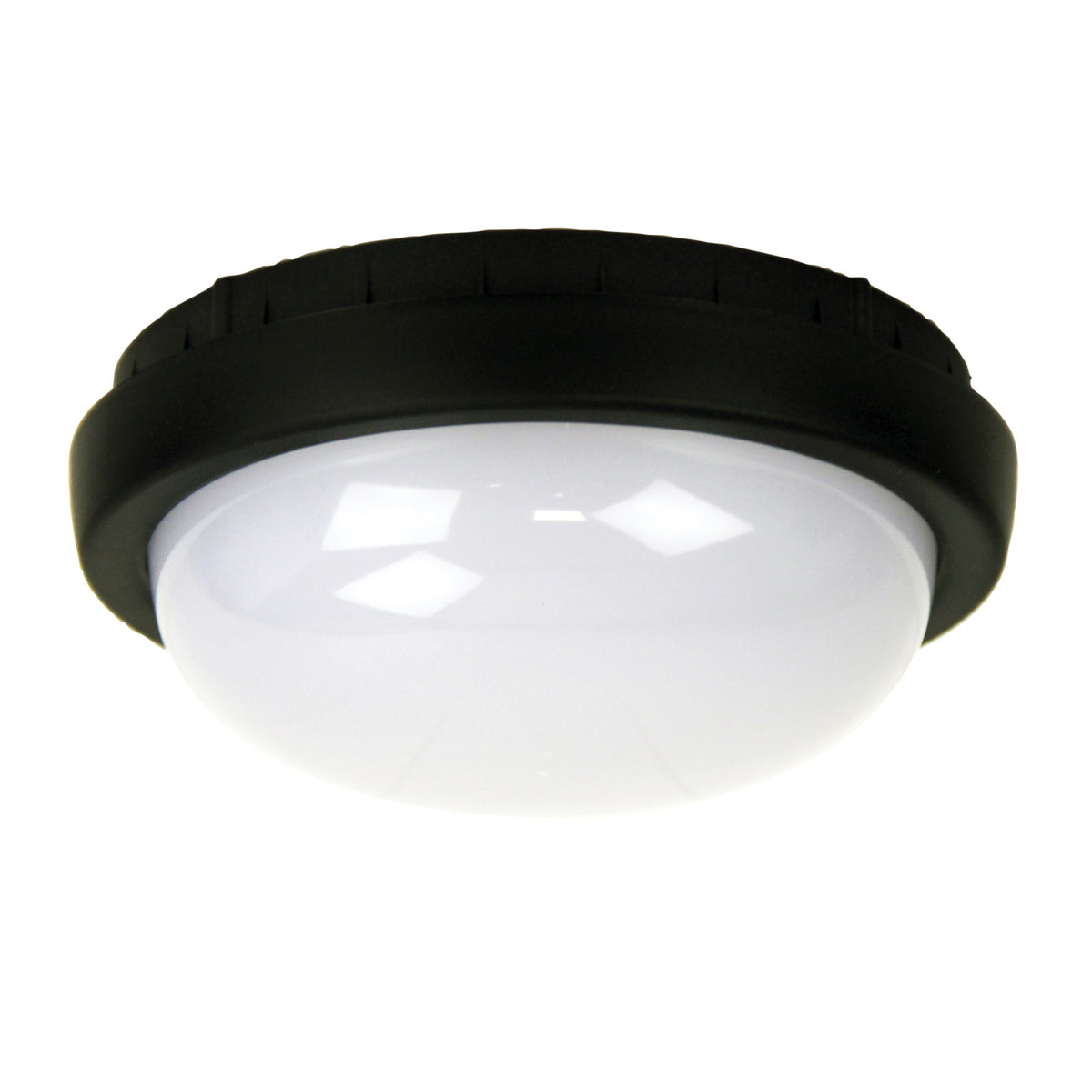 Ossen Black 8W 4000K IP54 Acrylic Double Insulated Bunker