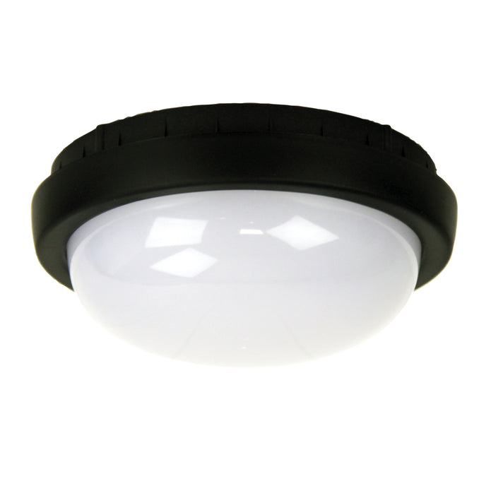 Ossen Black 8W 4000K IP54 Acrylic Double Insulated Bunker