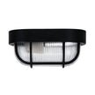 Osmo Black Acrylic & Clear Glass E27 IP44 Outdoor Bunker