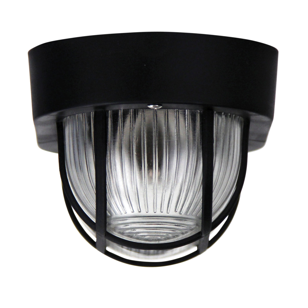 Osmo Black Acrylic & Clear Glass E27 IP44 Outdoor Bunker