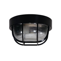 Thumbnail for Rund Black Acrylic & Clear Glass E27 IP54 Outdoor Bunker