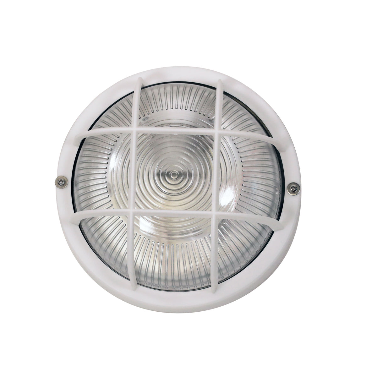 Rund White E27 IP54 Outdoor Bunker Acrylic And Glass