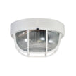 Rund White Acrylic & Clear Glass E27 IP54 Outdoor Bunker