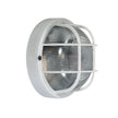 Rund White Acrylic & Clear Glass E27 IP54 Outdoor Bunker